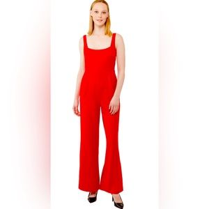 Calvin Klein Red Sleeveless Jumpsuit, Size 4. New with tags, has pockets!